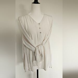 Elegant Fransa Cream Blouse